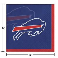 192/Case Bulk Buffalo Bills Beverage Napkins