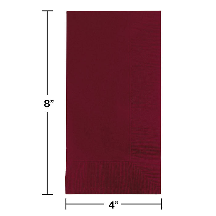 600 pc Bulk Burgundy 2 Ply Dinner Napkins