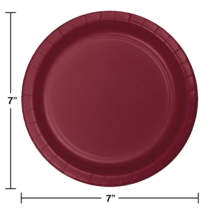 240ct Bulk Burgundy Dessert Plates