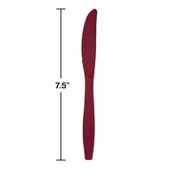 288ct Bulk Burgundy Plastic Knives