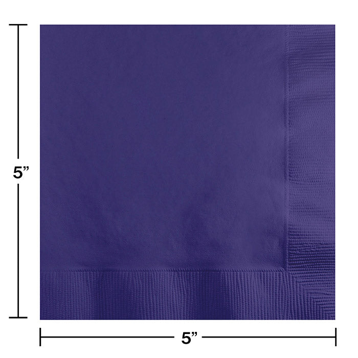 1200ct Bulk Purple Beverage Napkins 2 ply