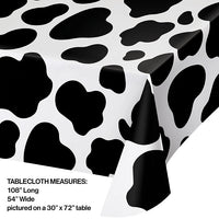 6ct Bulk Cow Print Plastic Table Covers