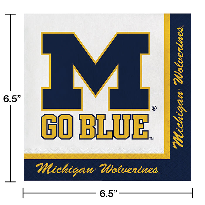 240ct Bulk University of Michigan Luncheon Napkin
