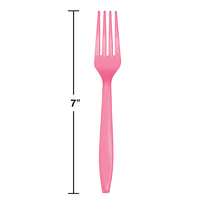 288ct Bulk Candy Pink Plastic Forks