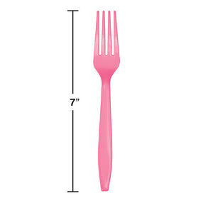 288ct Bulk Candy Pink Plastic Forks