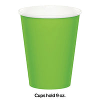 96ct Bulk Value Friendly Fresh Lime Green 9 oz Hot & Cold Cups