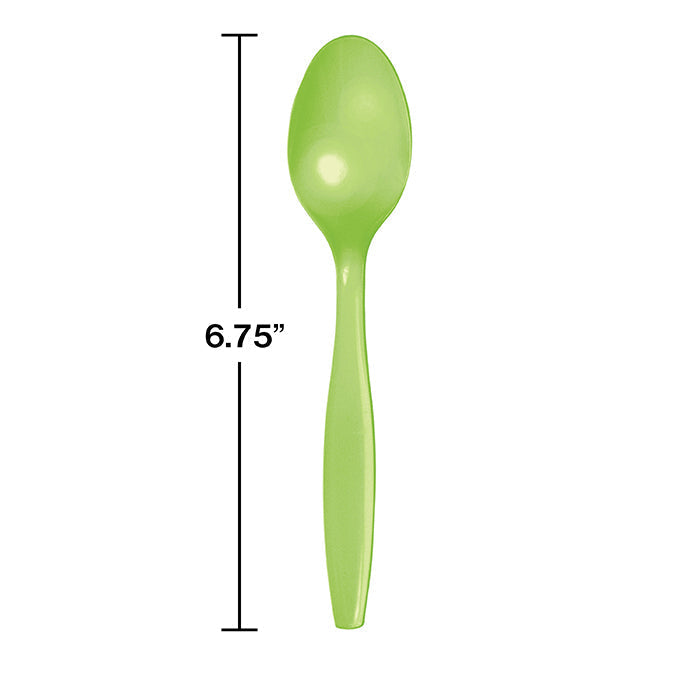 288ct Bulk Fresh Lime Green Plastic Spoons