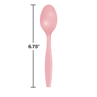 600ct Bulk Classic Pink Bulk Plastic Spoons