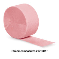 12 pc Bulk Classic Pink Crepe Streamer 81 ft