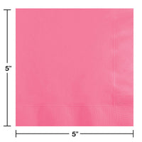 500ct Bulk Candy Pink Beverage Napkins 3 ply
