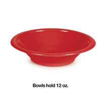 240ct Bulk Classic Red 12 oz Plastic Bowls