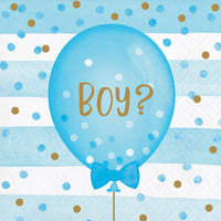 192ct Bulk Gender Reveal Balloons Beverage Napkins