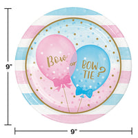 96ct Bulk Gender Reveal Balloons Dinner Plates