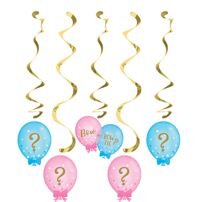30 pc Bulk Gender Reveal Balloons Dizzy Danglers