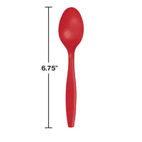 600ct Bulk Classic Red Bulk Plastic Spoons