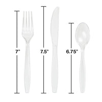 288ct Bulk Clear Assorted Plastic Cutlery
