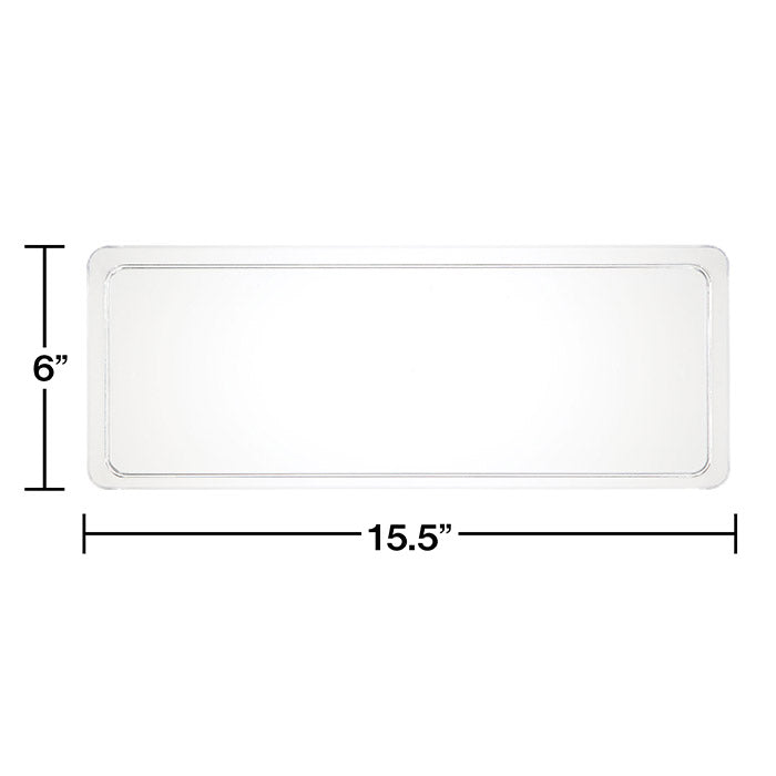 6ct Bulk Clear TrendWare Rectangular Tray
