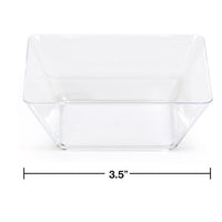 96ct Bulk Clear TrendWare Small Square Bowl