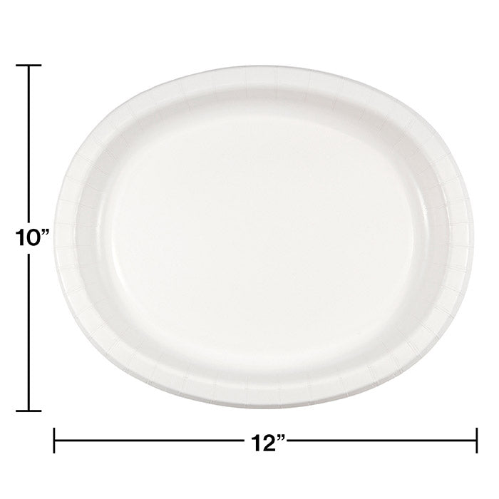 96ct Bulk White Sturdy Style Oval Platters