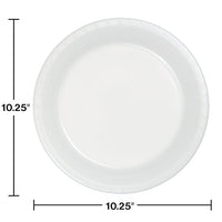 240ct Bulk White Plastic Banquet Plates