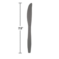 288ct Bulk Glamour Gray Plastic Knives