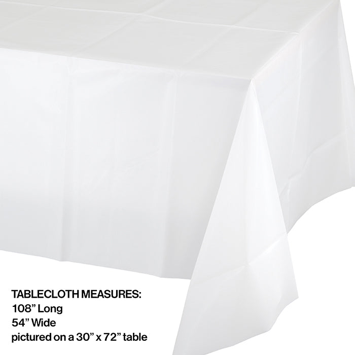 12ct Bulk White Plastic Table Covers