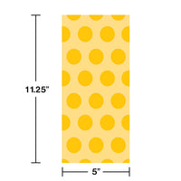 240ct Bulk School Bus Yellow Polka Dot Favor Bags