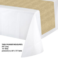 6ct Bulk Glittering Gold Table Runners