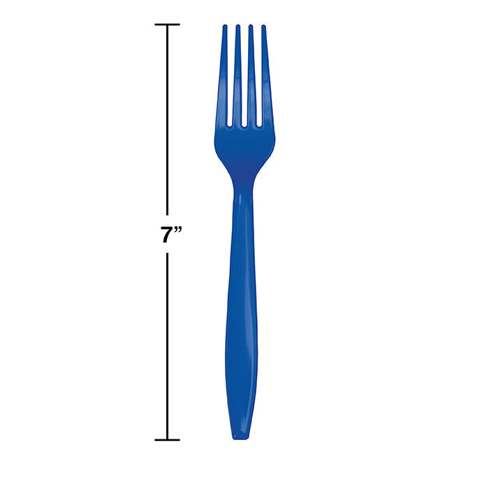 600ct Bulk Cobalt Blue Plastic Forks
