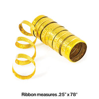 6ct Bulk Gold Holographic Serpentine Streamers