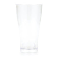 24 pc Bulk Clear 14 oz Plastic Pilsner Glasses