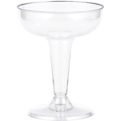 54 pc Bulk Clear 4 oz Plastic Champagne Coupes