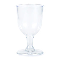 72 pc Bulk Clear 5 oz Plastic Wine Glasses