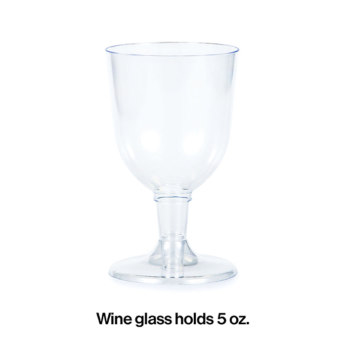 72ct Bulk 5 oz Plastic Wine Glasses