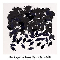 12ct Bulk Graduation Mortarboard Confetti Black