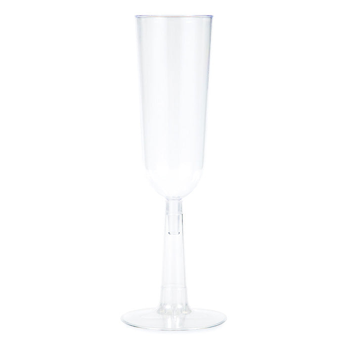 48 pc Bulk Clear 7 oz Plastic Champagne Flutes