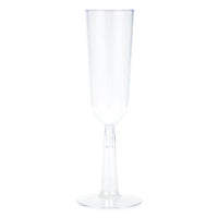 48 pc Bulk Clear 7 oz Plastic Champagne Flutes