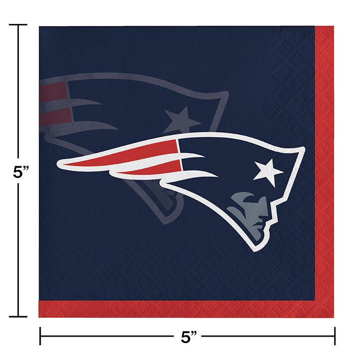 New England Patriots Beverage Napkins (16/Pkg)