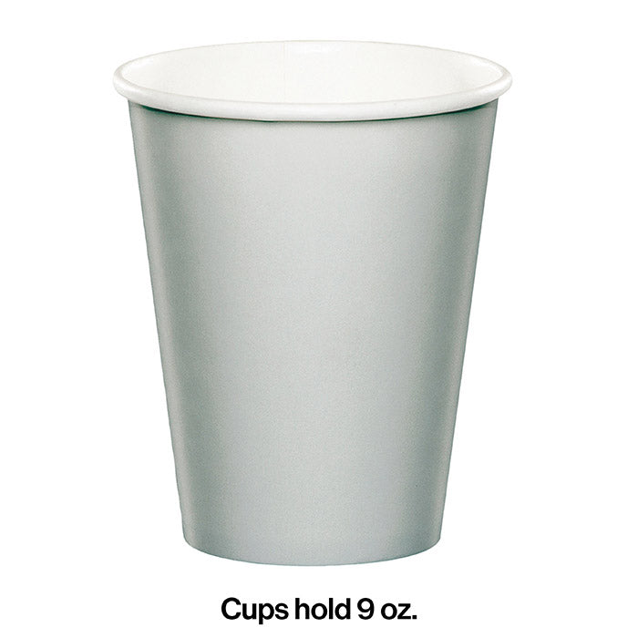240ct Bulk Shimmering Silver 9 oz Hot & Cold Cups