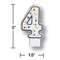 6ct Bulk Polka Dot #4 Candles