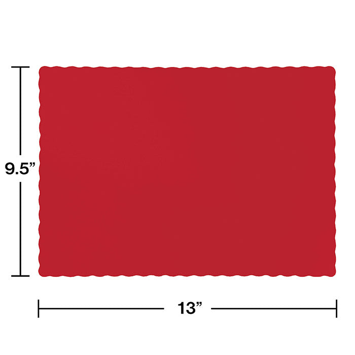 600ct Bulk Classic Red Paper Placemats