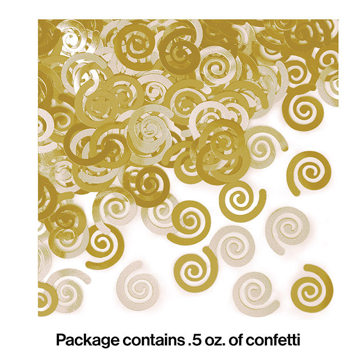 12ct Bulk Glittering Gold Swirls Confetti