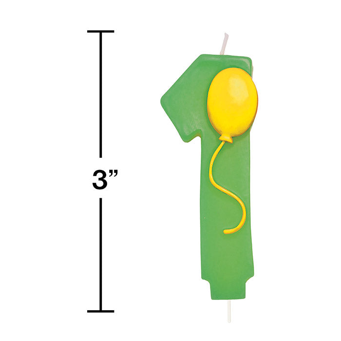 6ct Bulk #1 Balloon Candles