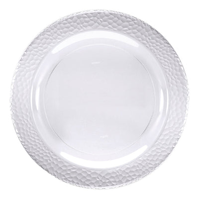 120 pc Bulk Clear Pebble Plastic Banquet Plates