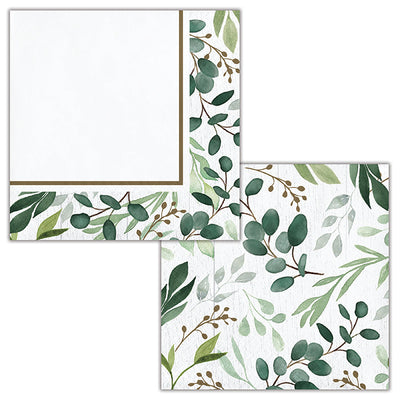 192 pc Bulk Eucalyptus Beverage Napkins