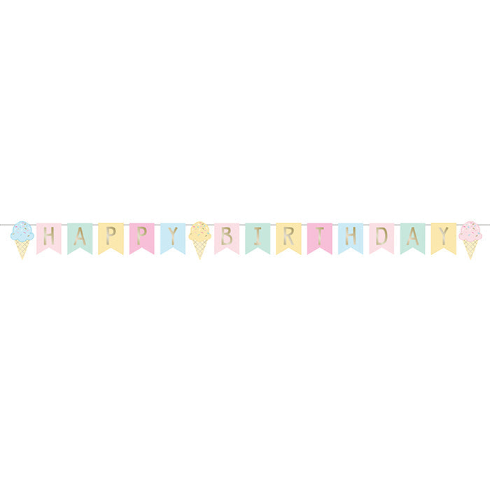 12 pc Bulk Ice Cream Party Banners