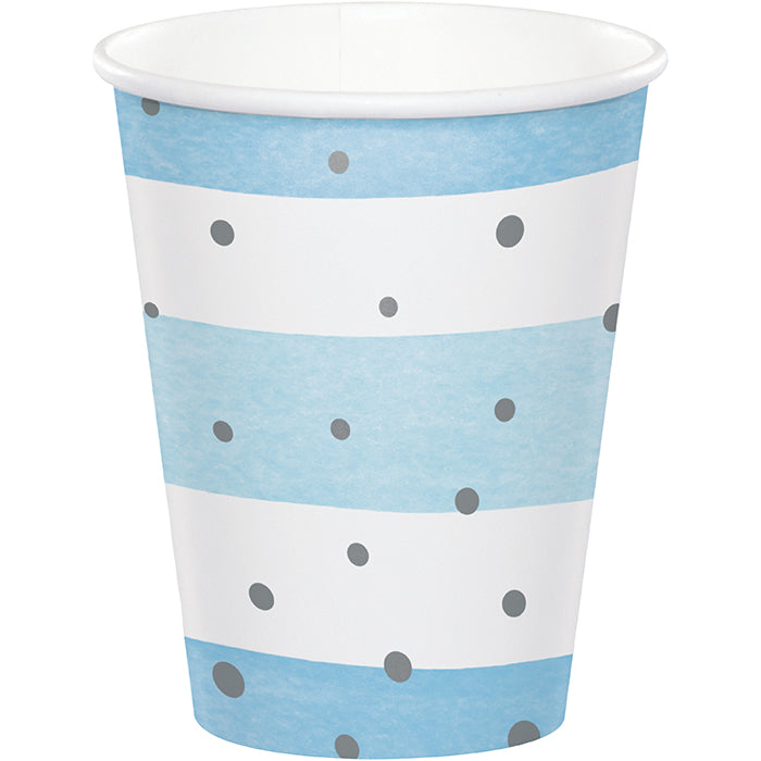 96 pc Bulk Blue and Silver Celebration Cups