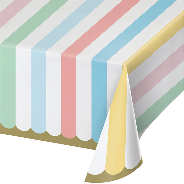 6 pc Bulk Pastel Celebrations Paper Table Covers