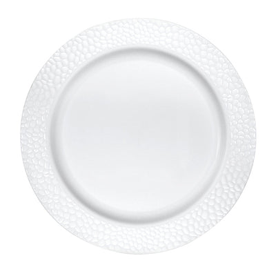 120 pc Bulk Pearl Pebble Plastic Dinner Plates