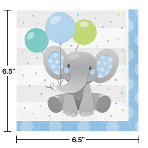 Enchanting Elephants Boy Birthday Kit for 8 (46 Total Items)